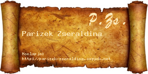 Parizek Zseraldina névjegykártya